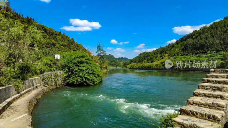 自然风光小桥流水风景