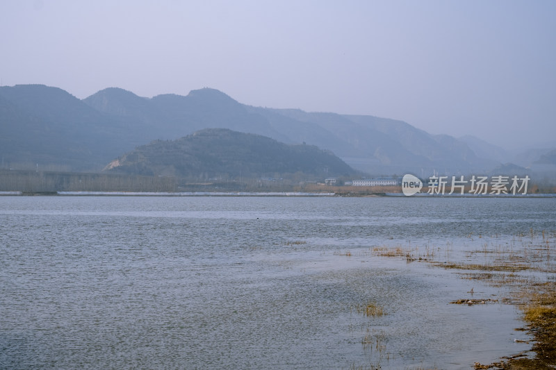 冬天三门峡陕州公园黄河风光