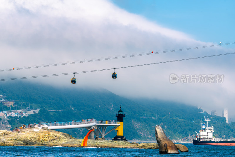 韩国釜山松岛天空步道自然风光