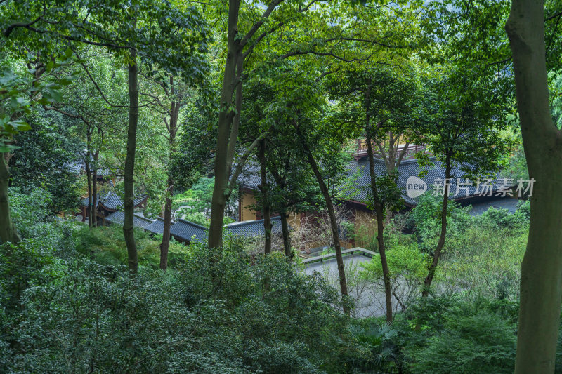 杭州飞来峰永福寺古建筑风光