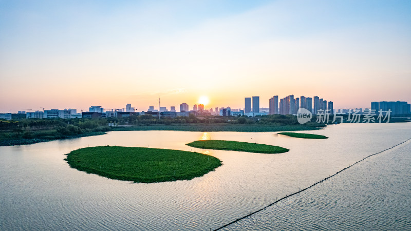 武汉 落日 南太子湖