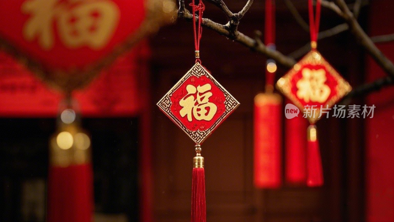 新年春节灯笼中国结福饰品挂件