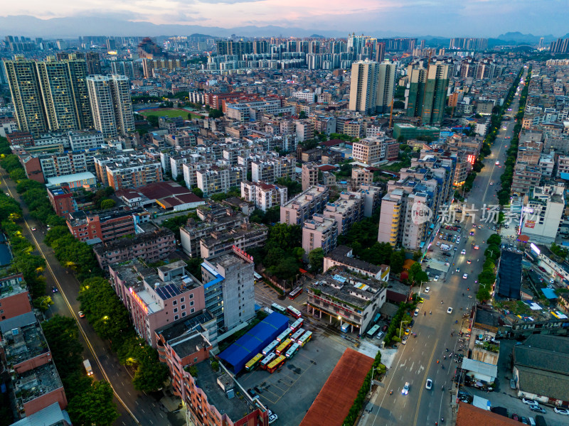 贵港城市建筑航拍图