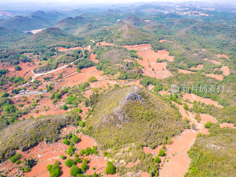 大山山区农业种植航拍摄影图