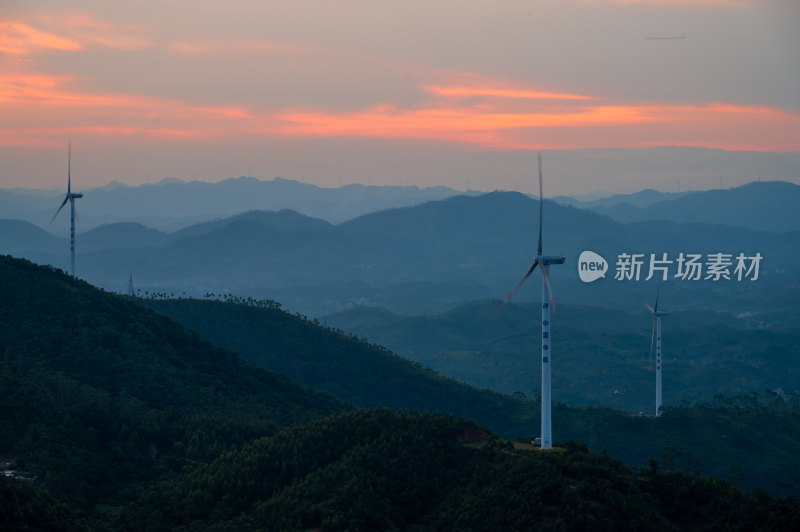 风车山日出日落风光