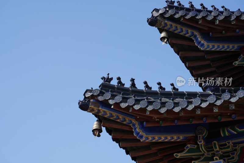 中式古建筑屋檐特写