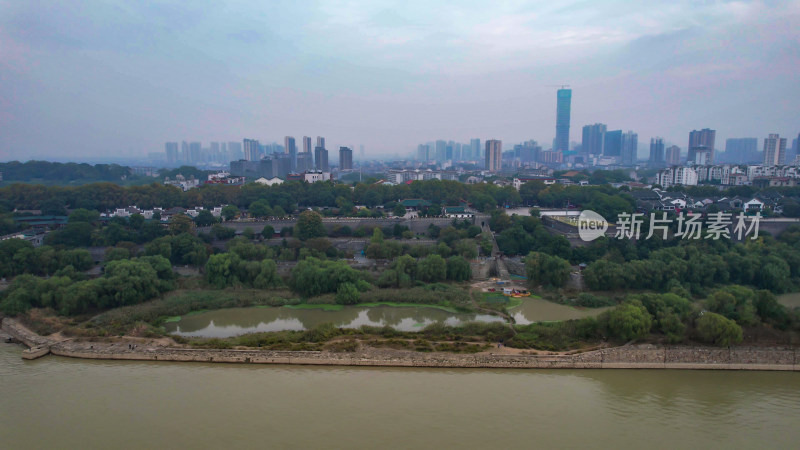 湖南岳阳楼景区航拍