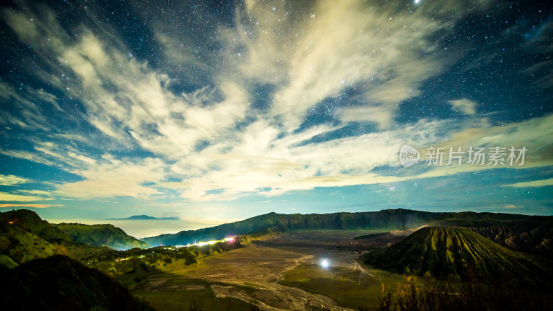 印尼巴厘岛布罗莫火山星空