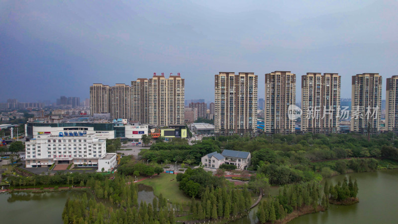 广西钦州城市全景航拍