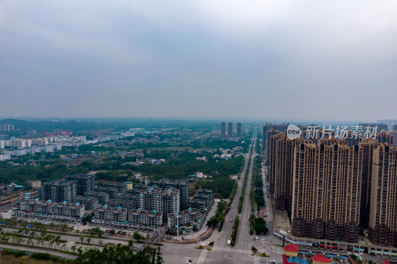 广西钦州城市建设航拍图