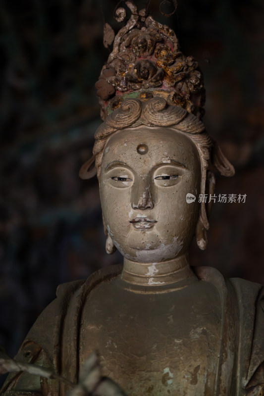 山西华严寺双林寺平遥古代彩色宗教人物雕塑