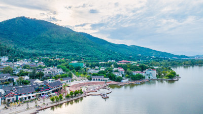 四川凉山彝族自治州邛海多角度航拍