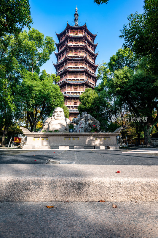 苏州北寺塔报恩寺秋色景观