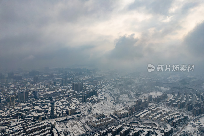 冬天雪景航拍