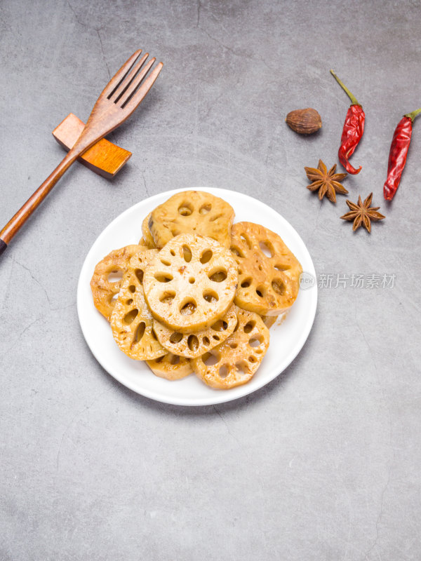 卤藕片美食