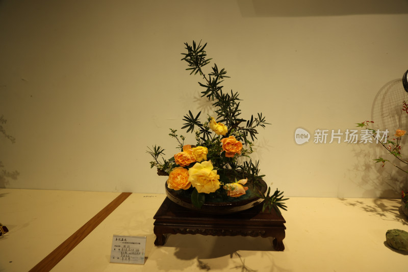 杭州西湖郭庄插花艺术展品