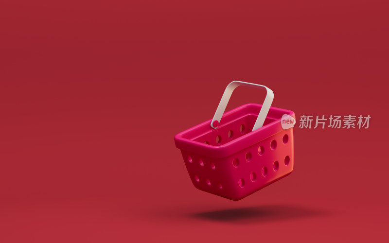 创意购物篮3D渲染