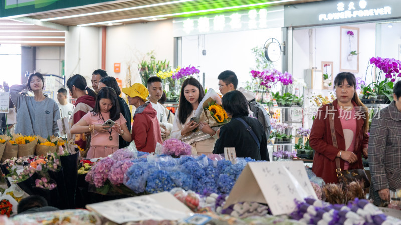 国庆假期云南昆明的斗南花市