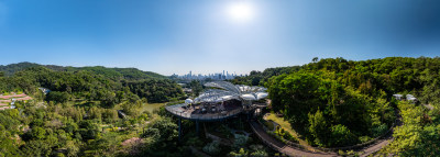 广州云萝植物园实景高空航拍照片