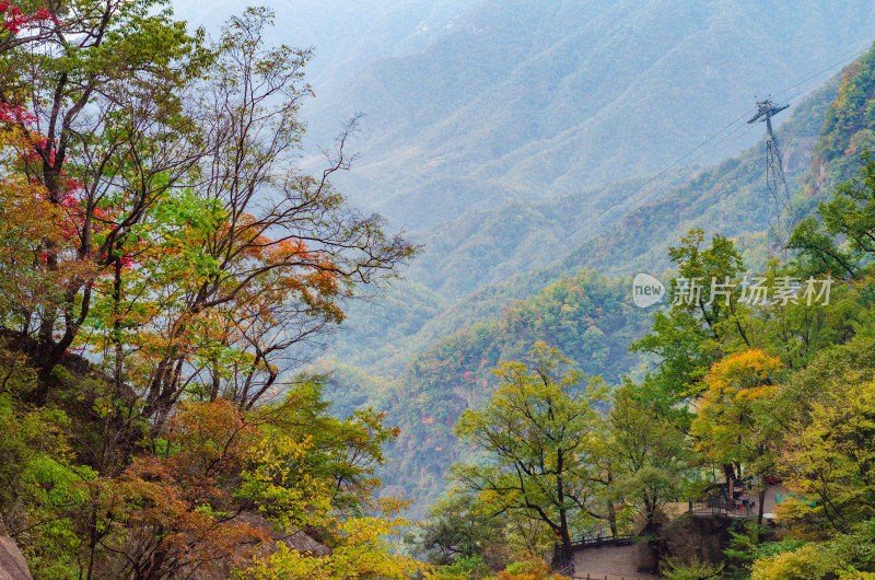 河南省洛阳白云山九龙潭秋天风景