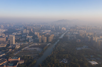 杭州拱墅区航拍全景鸟瞰