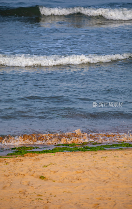 山东日照金沙滩海滨海岸海滩景观