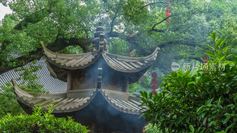 杭州飞来峰景区上天竺法喜禅寺古建筑