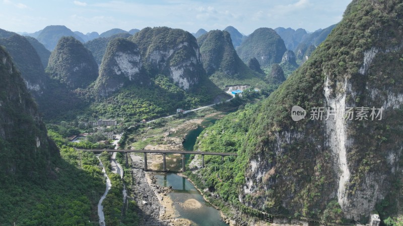 航拍广西河池风景如何的地方小三峡