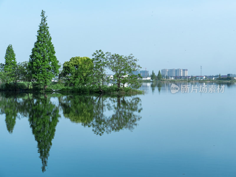 绍兴江南水乡东鉴湖风景