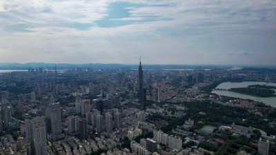 江苏南京城市风光高楼建筑航拍图