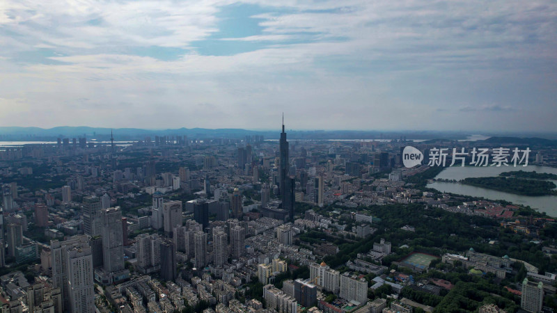 江苏南京城市风光高楼建筑航拍图