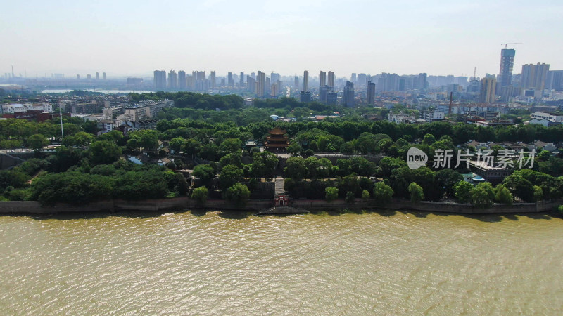 航拍湖南岳阳楼5A景区