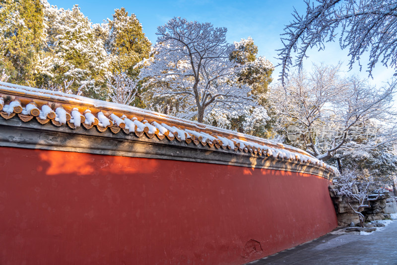 北京景山公园雪景