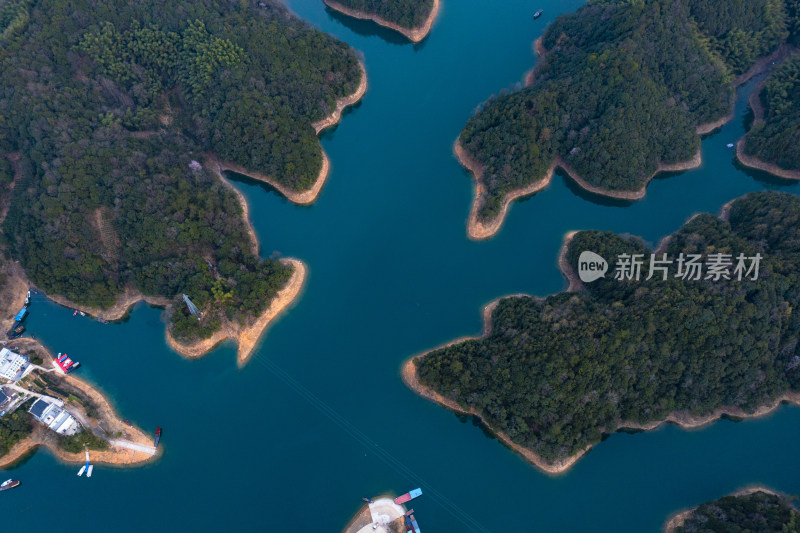 安徽太平湖秀湖村航拍风光