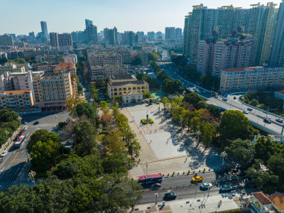 航拍广州城市建筑风光