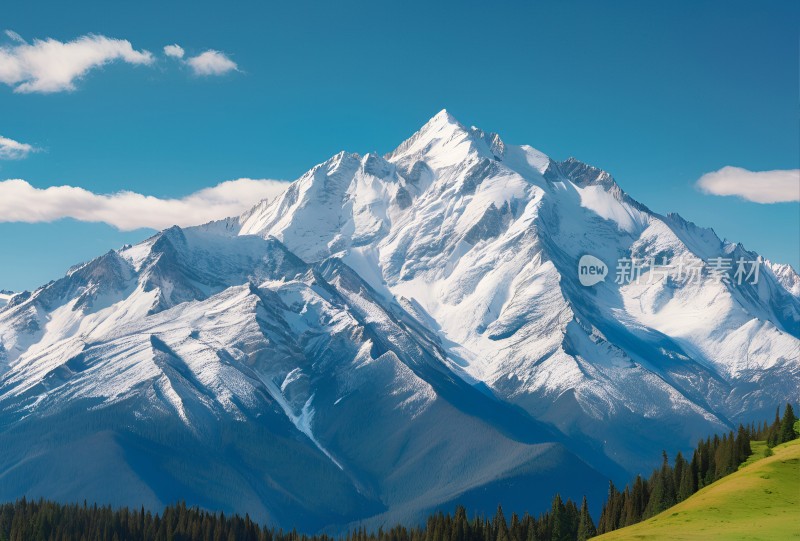 雪山高原草原森林风景