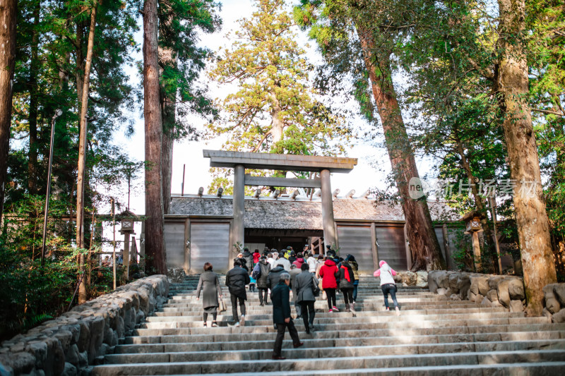 日本三重县伊势神宫建筑景观