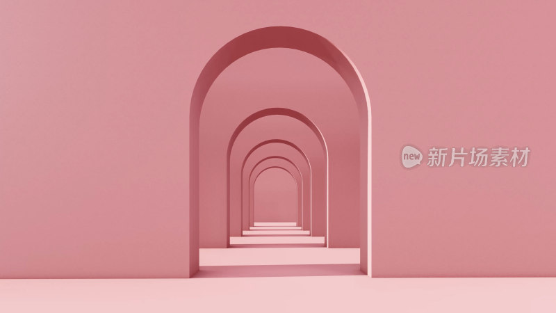 粉色建筑  走廊