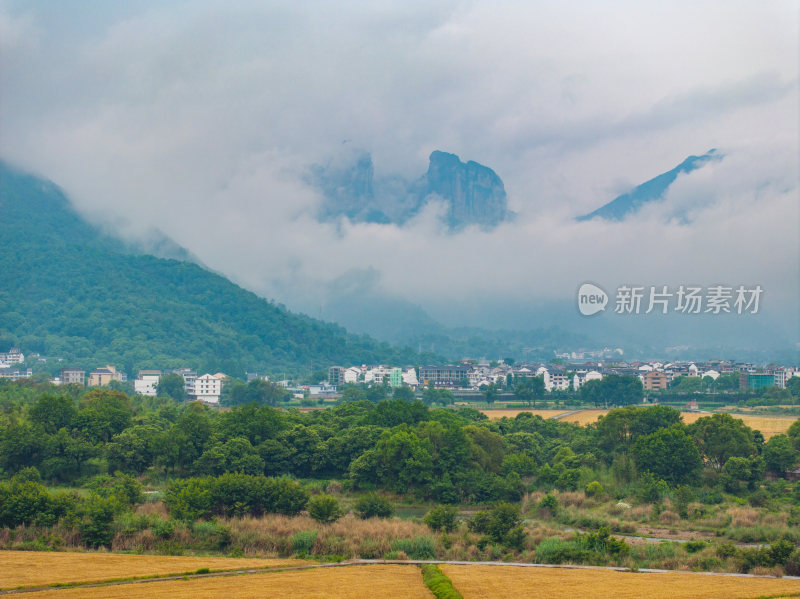 航拍浙江省温州市永嘉县楠溪江自然风光