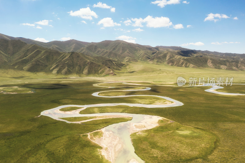 中国新疆伊犁巴音布鲁克草原风景