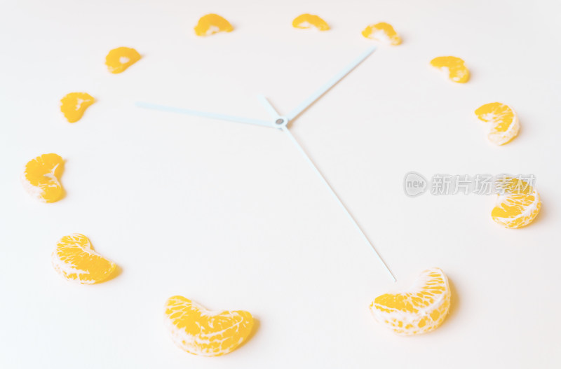 耙耙柑柑橘水果静物创意时钟造型