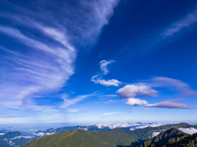 壮丽山河高山云海航拍