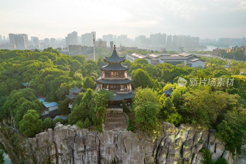 湖南衡阳回雁峰景区航拍