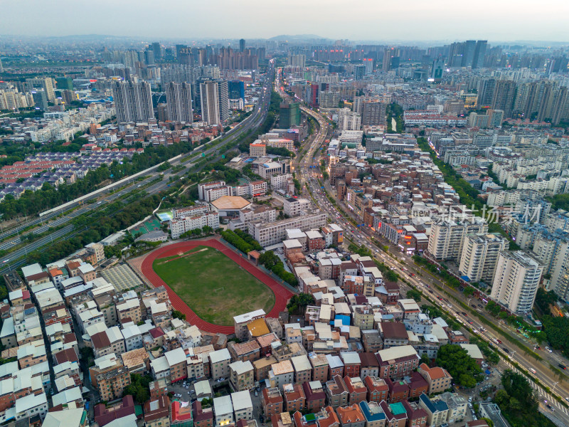 泉州城市风光交通航拍图