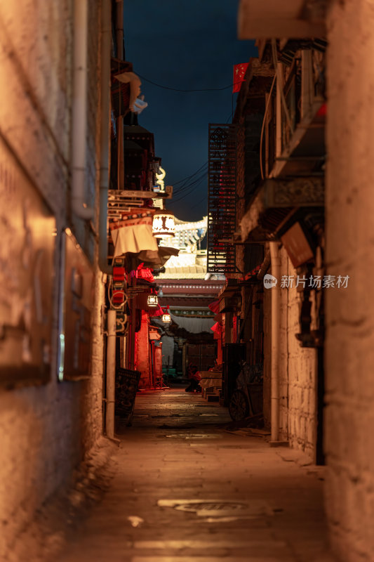 西藏拉萨大昭寺八廓街城市建筑