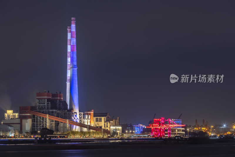 杨浦发电厂夜景