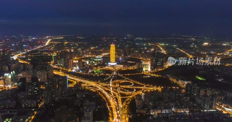 河南郑州金水立交夜景