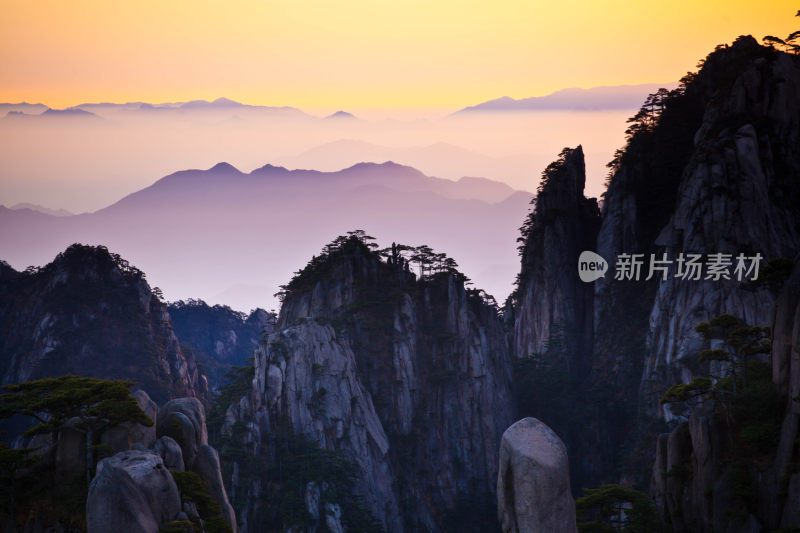 大美中国自然风光黄山风景区旅游景点