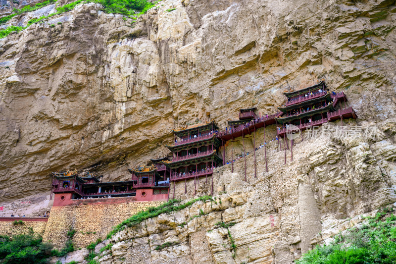 山西省大同市浑源县恒山悬空寺景区风光