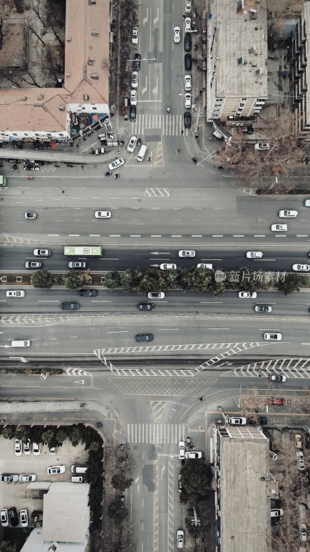 城市道路俯瞰